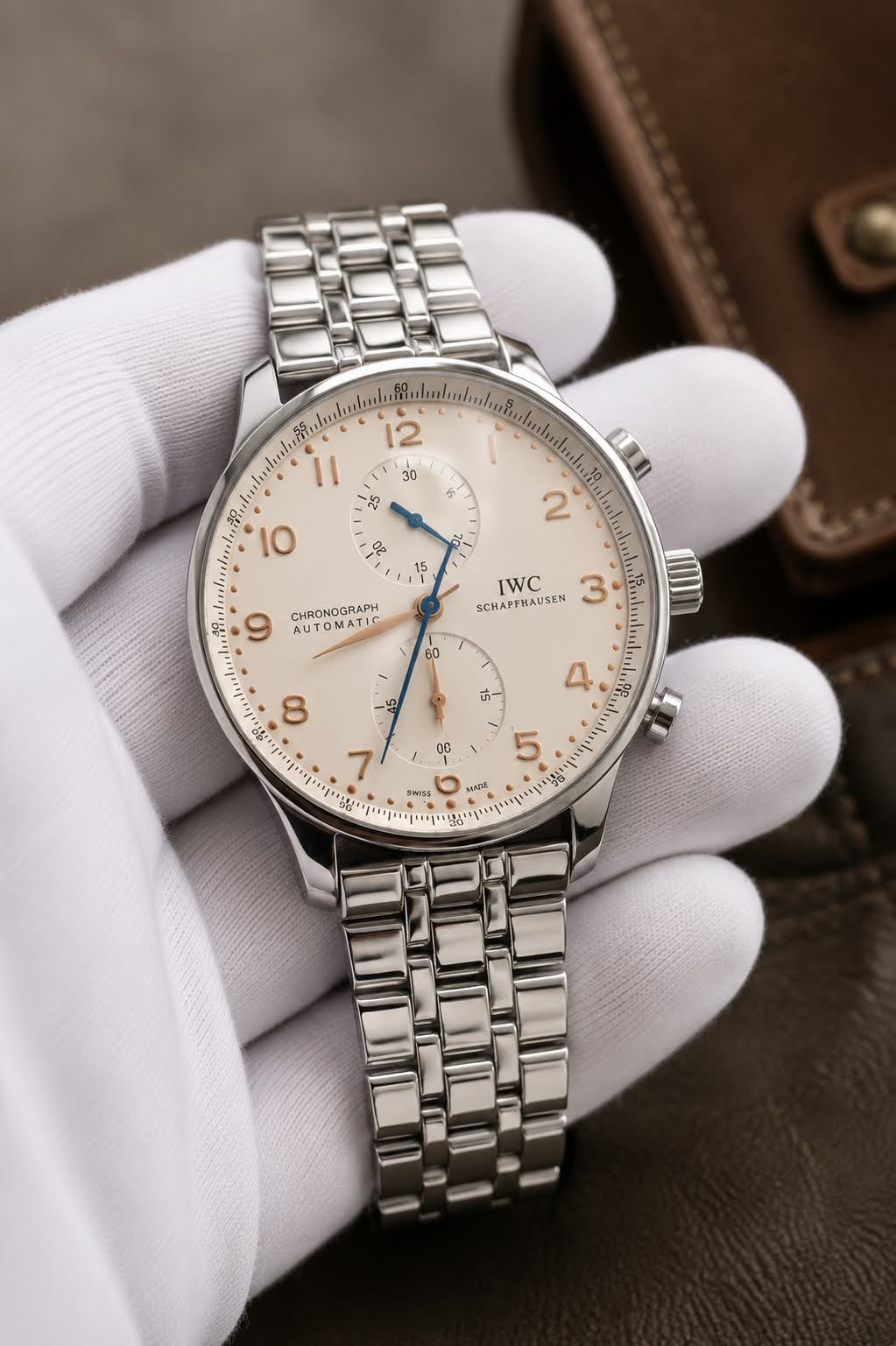 IWC Portugieser Chronograph esfera crema
