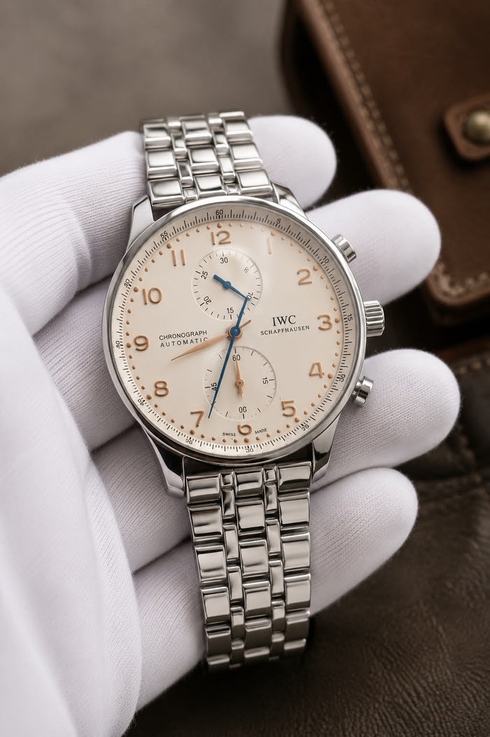 IWC Portugieser Chronograph esfera crema